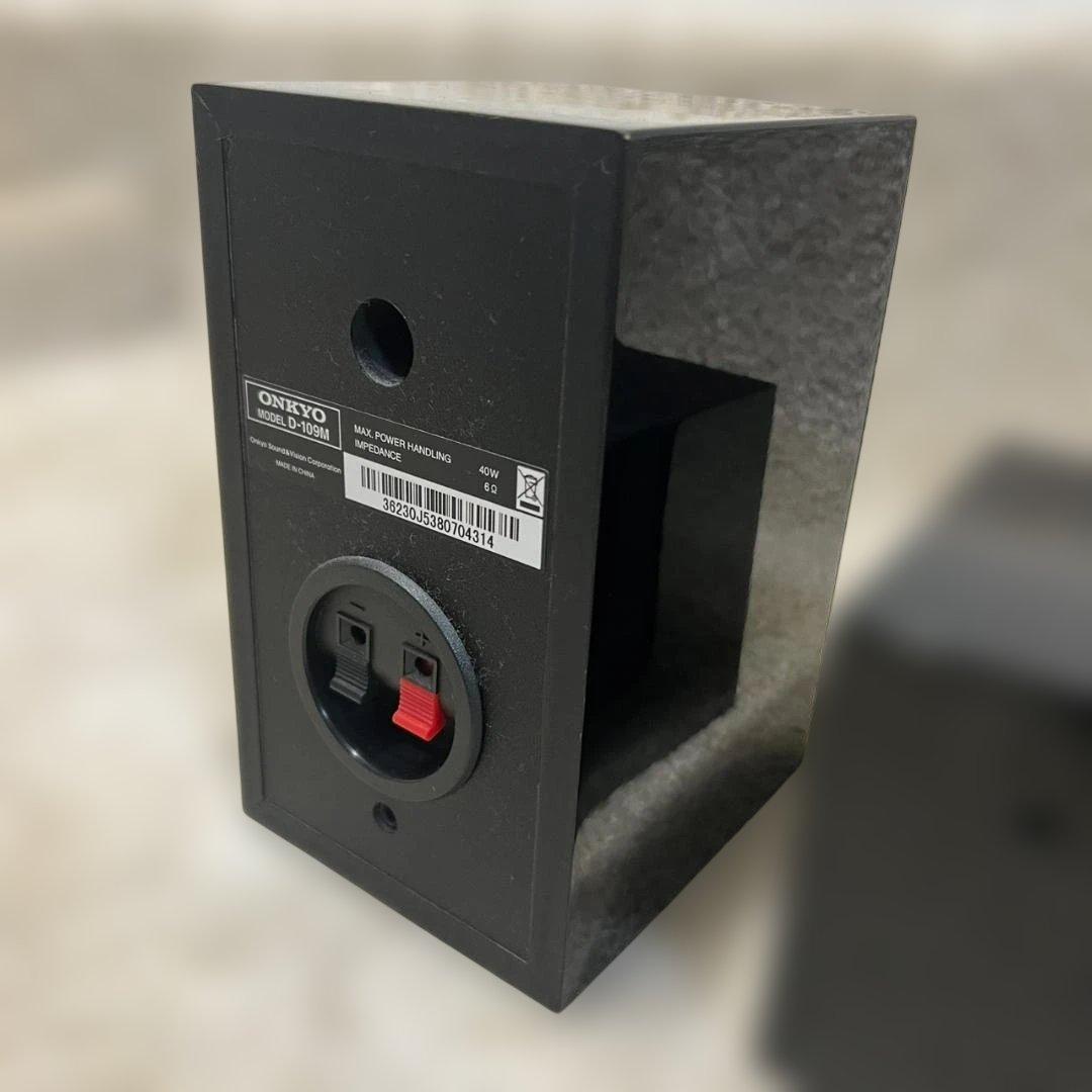 ONKYO センタースピーカー D-108C & サラウンド D-109M 黒★