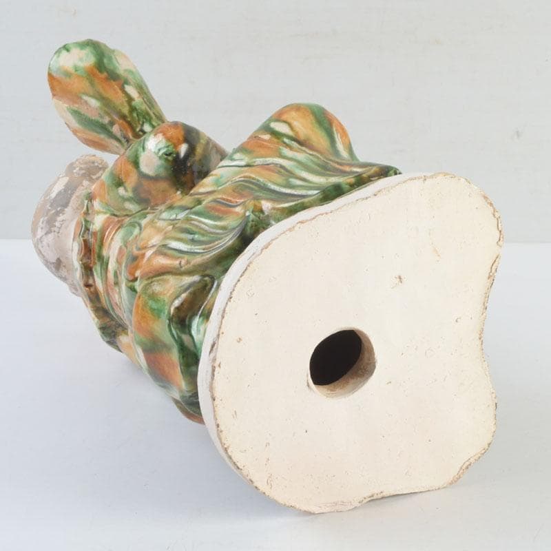 SSSS中国　唐三彩　女人坐俑　人物俑　置物　時代箱　C　9326A