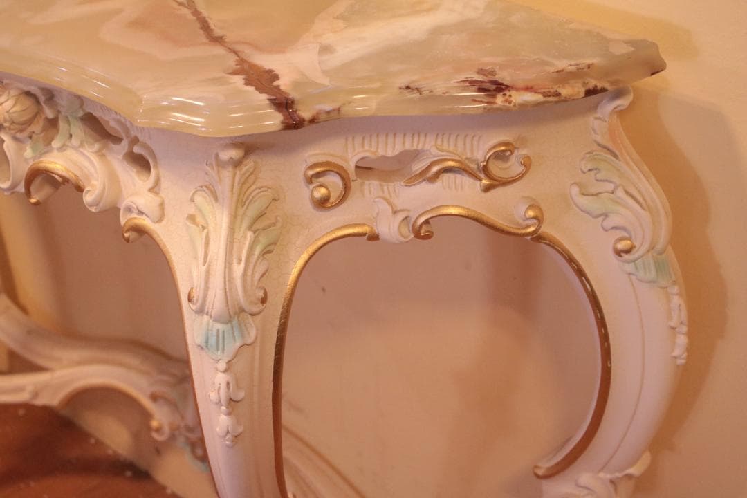 コンソール SILIK シリック 猫脚 イタリア ロココ 大理石 テーブル