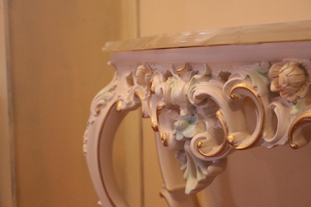 コンソール SILIK シリック 猫脚 イタリア ロココ 大理石 テーブル