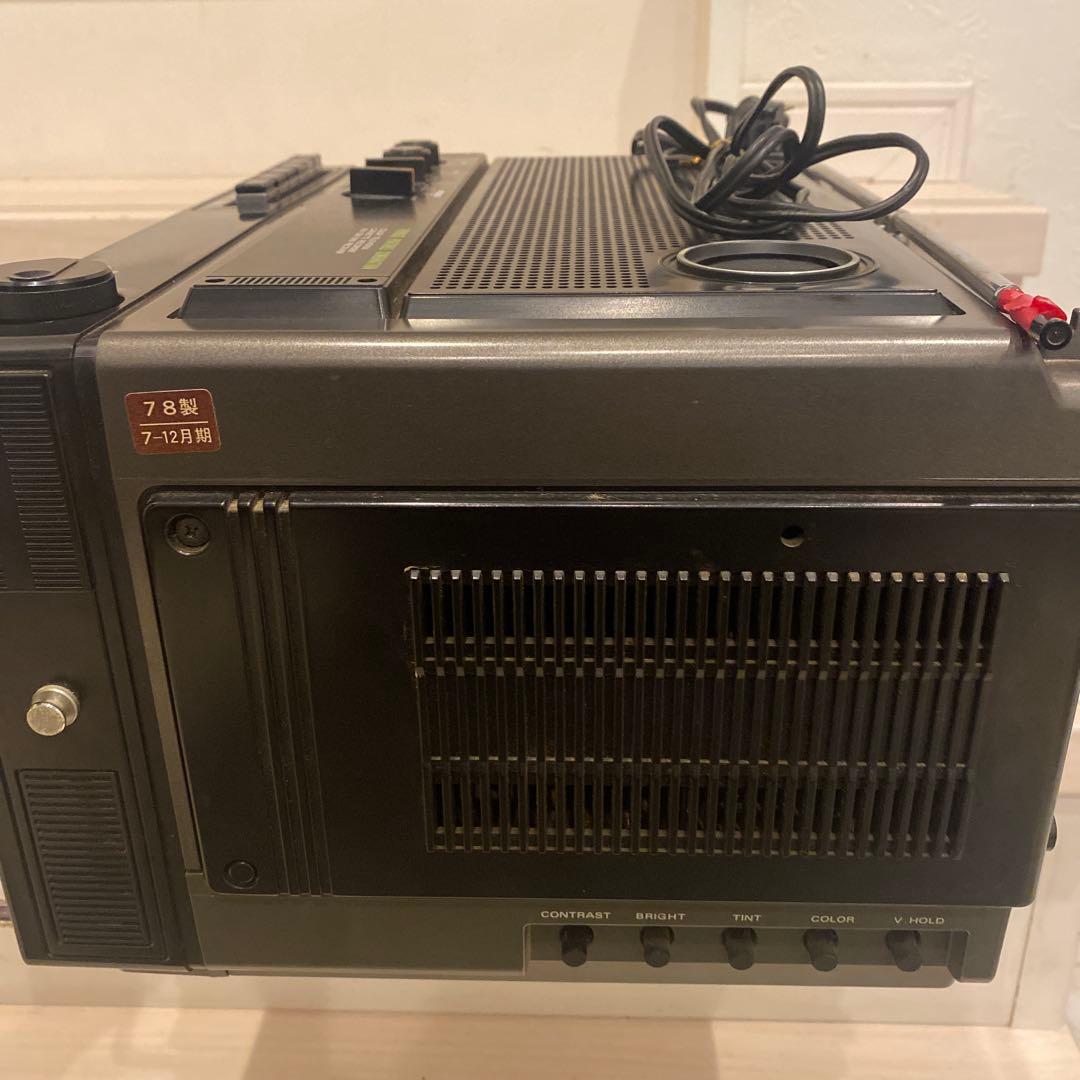 【ジャンク品】HITACHI 日立カラーテレビC6-630 ラジカセ　昭和レトロ