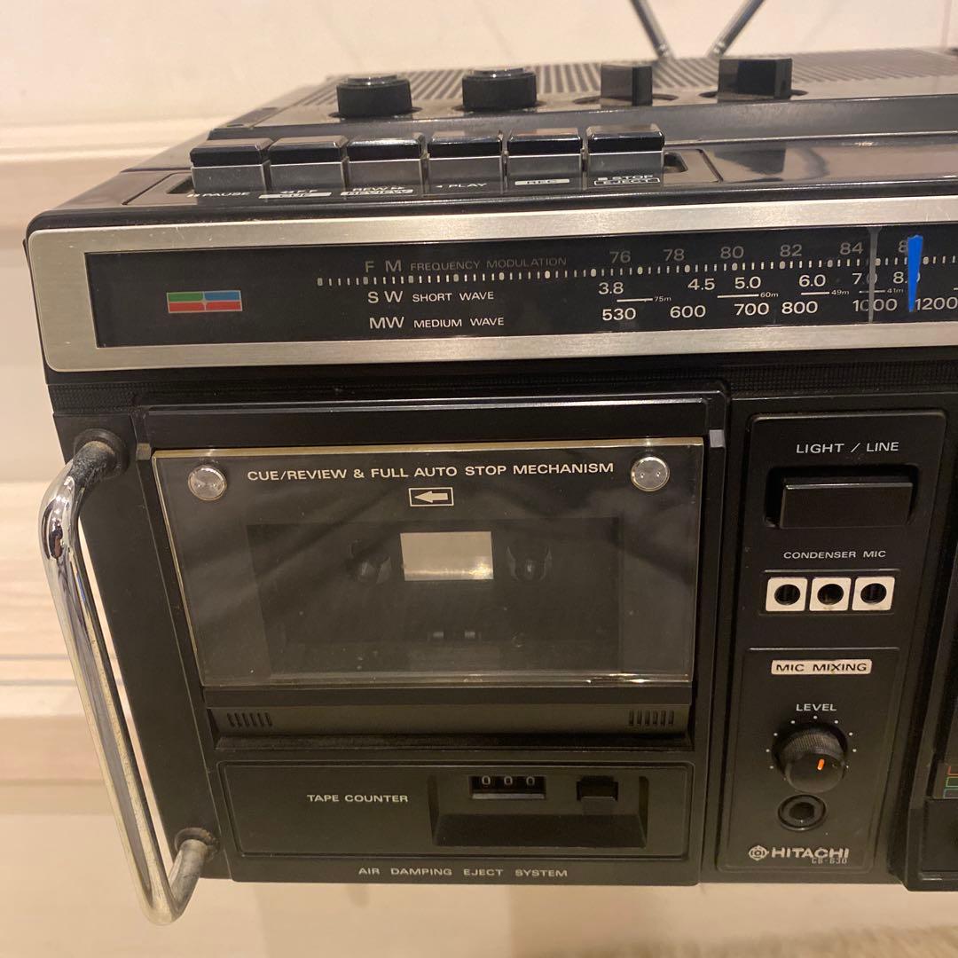 【ジャンク品】HITACHI 日立カラーテレビC6-630 ラジカセ　昭和レトロ