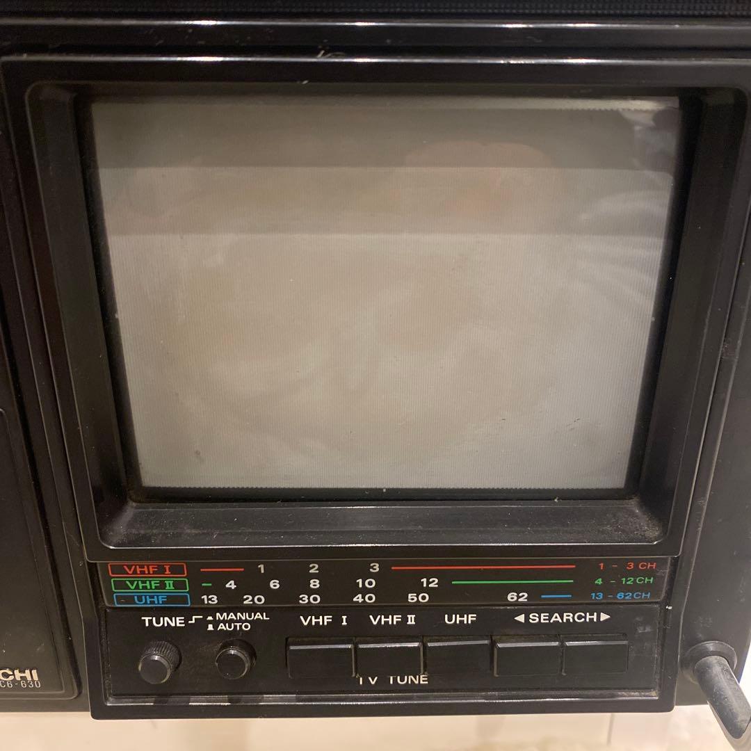 【ジャンク品】HITACHI 日立カラーテレビC6-630 ラジカセ　昭和レトロ