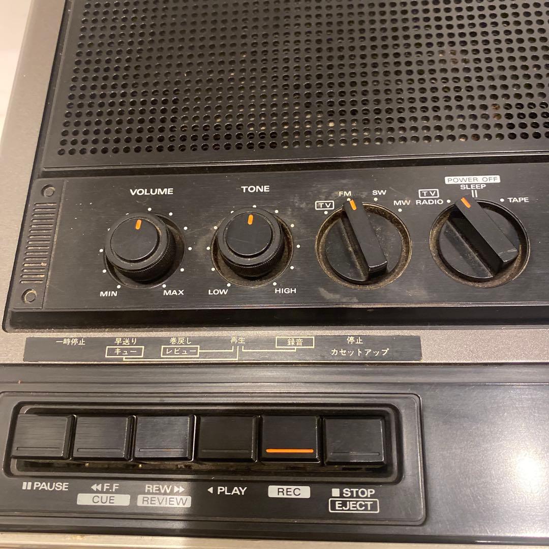 【ジャンク品】HITACHI 日立カラーテレビC6-630 ラジカセ　昭和レトロ