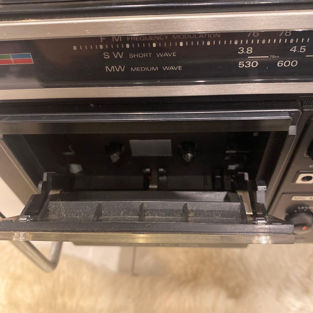 【ジャンク品】HITACHI 日立カラーテレビC6-630 ラジカセ　昭和レトロ