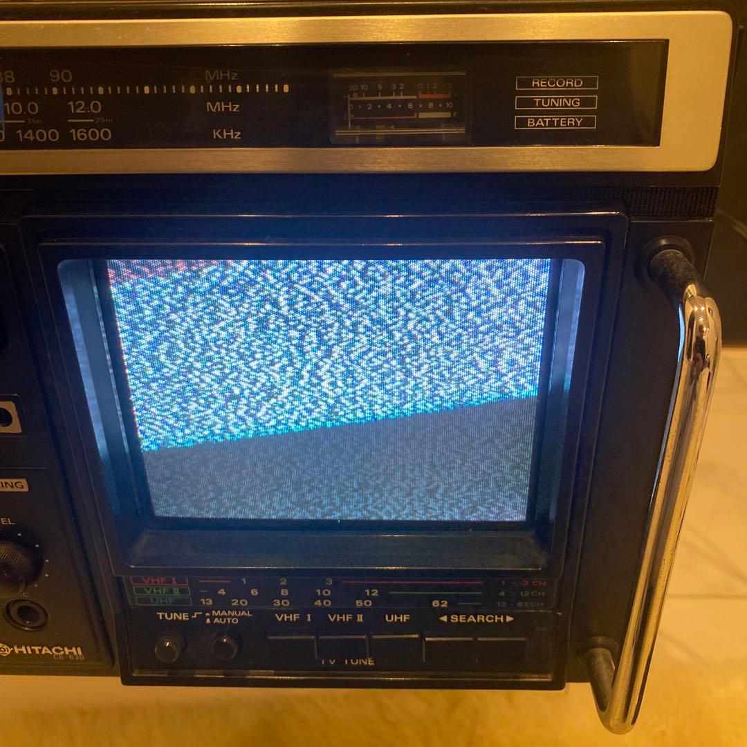 【ジャンク品】HITACHI 日立カラーテレビC6-630 ラジカセ　昭和レトロ