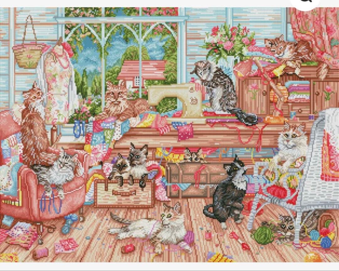 ドリーマーデザイン　ダイヤモンドアート　The Sewing Room 裁縫室