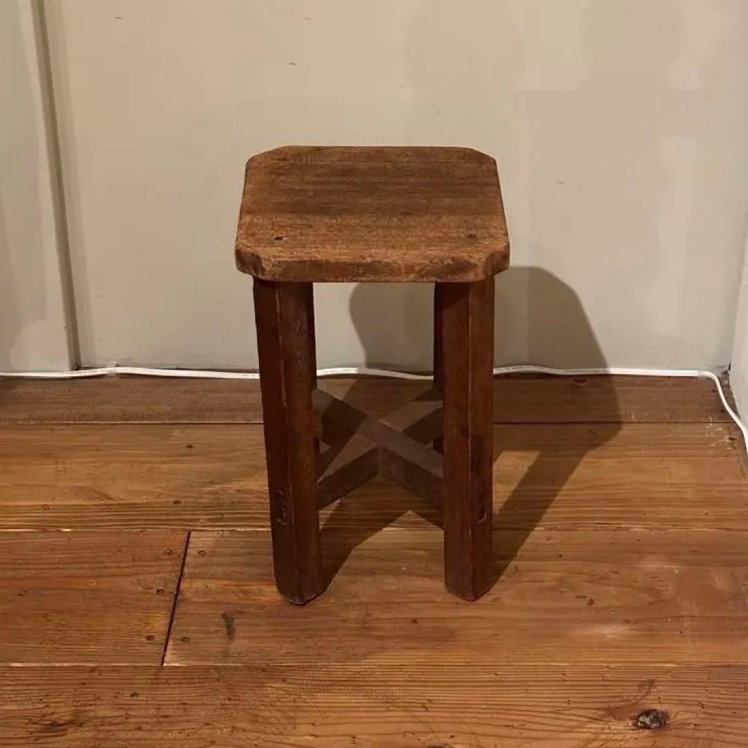 ヴィンテージ　スツール　木製　古道具　サイドテーブル