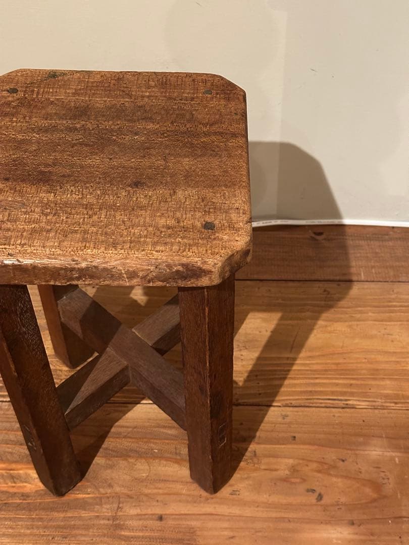 ヴィンテージ　スツール　木製　古道具　サイドテーブル