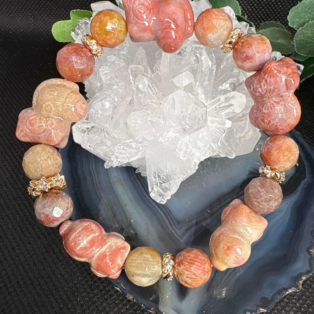 ＊mimi様＊【２０２6年　干支】フォッシルコーラル　ミニ馬