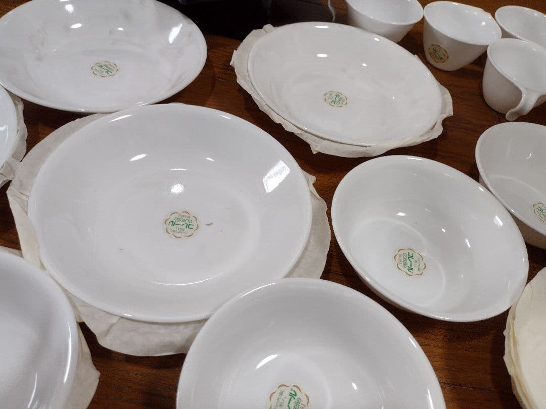 複*♪様 コレール　キャンプ白食器セット 15点　未使用保管品