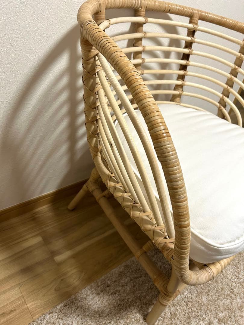 【美品】IKEA BUSKBO ブスクボー　パーソナルチェア　クッション付き