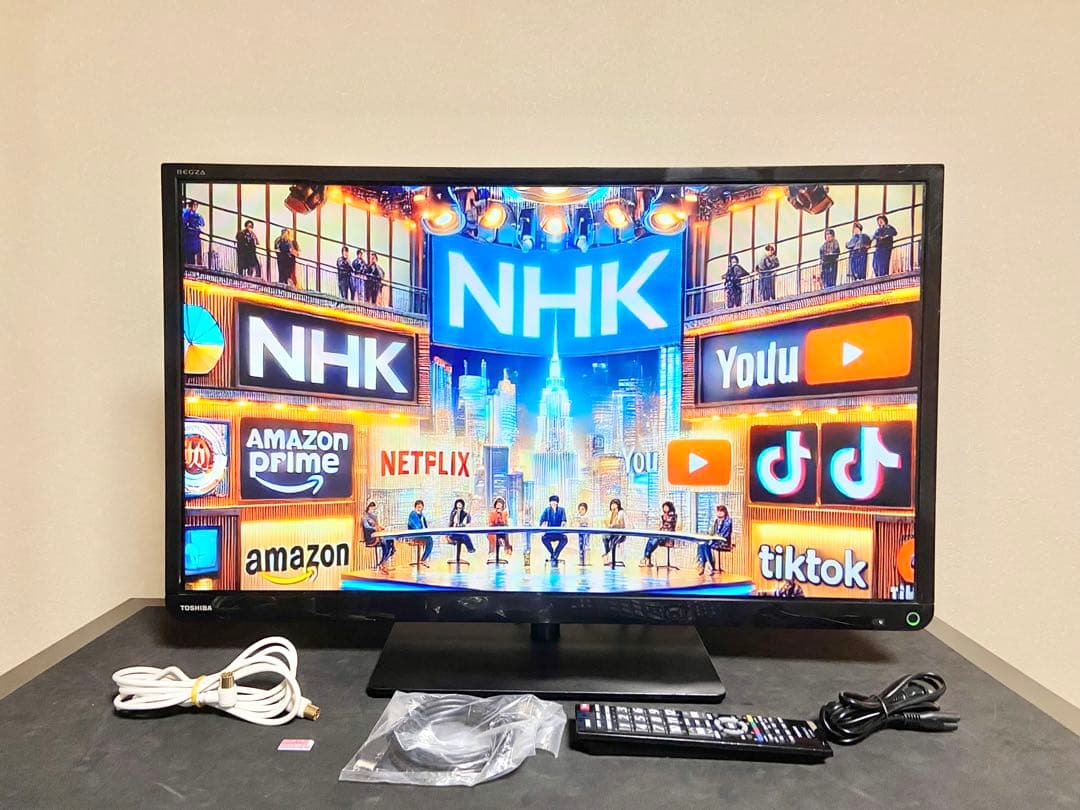 今だけ優待価格】東芝 REGZA 32V型HD・IPS/直下型LED｜外付HDD