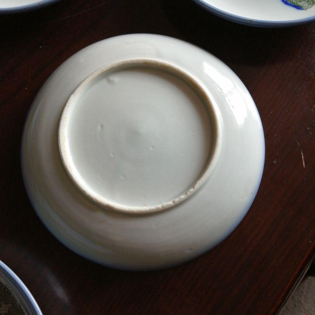 伊万里　染付千鳥松原紋皿　18枚　15.5cm　明治〜大正期