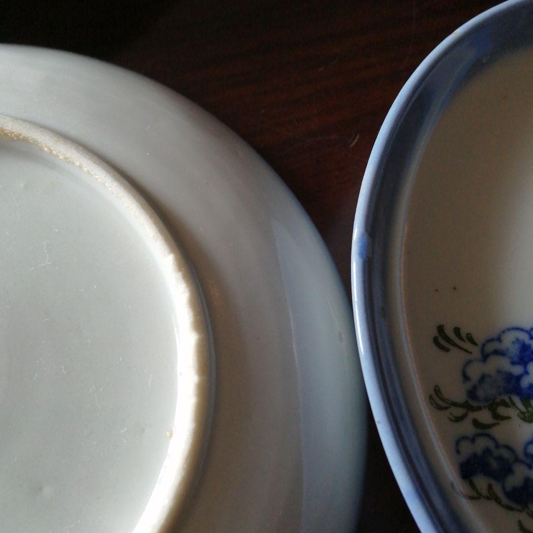 伊万里　染付千鳥松原紋皿　18枚　15.5cm　明治〜大正期