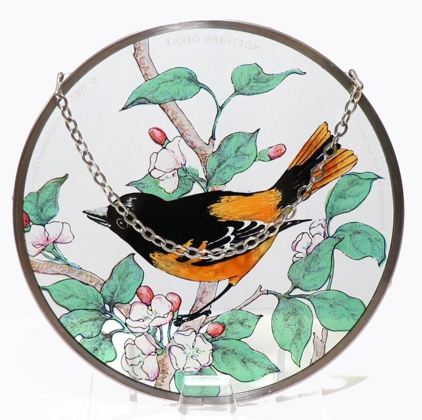 ボルチモアムクドリモドキ ヴィンテージ ステンドグラス トロント カナダ 鳥