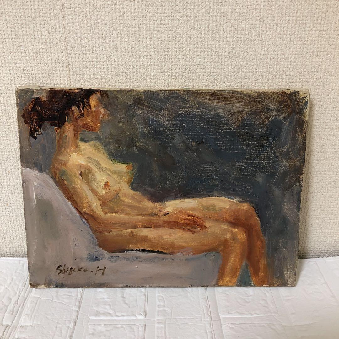 油絵（裸婦）額装Ｆ4