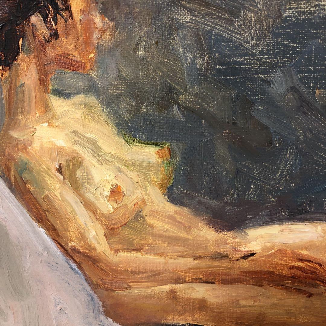 油絵（裸婦）額装Ｆ4