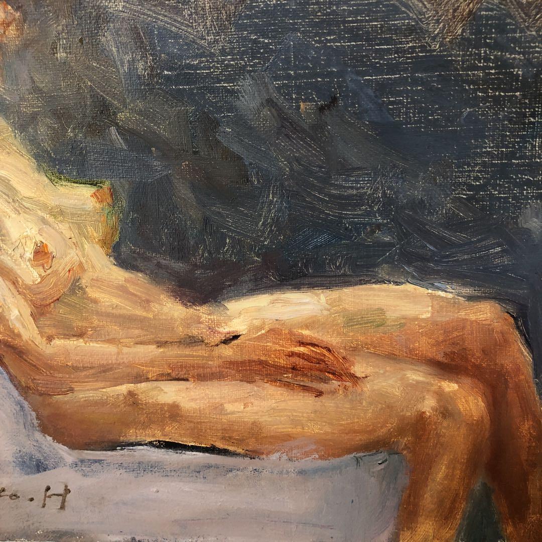 油絵（裸婦）額装Ｆ4