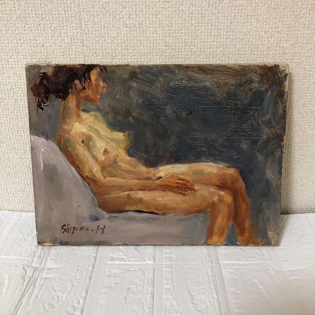 油絵（裸婦）額装Ｆ4