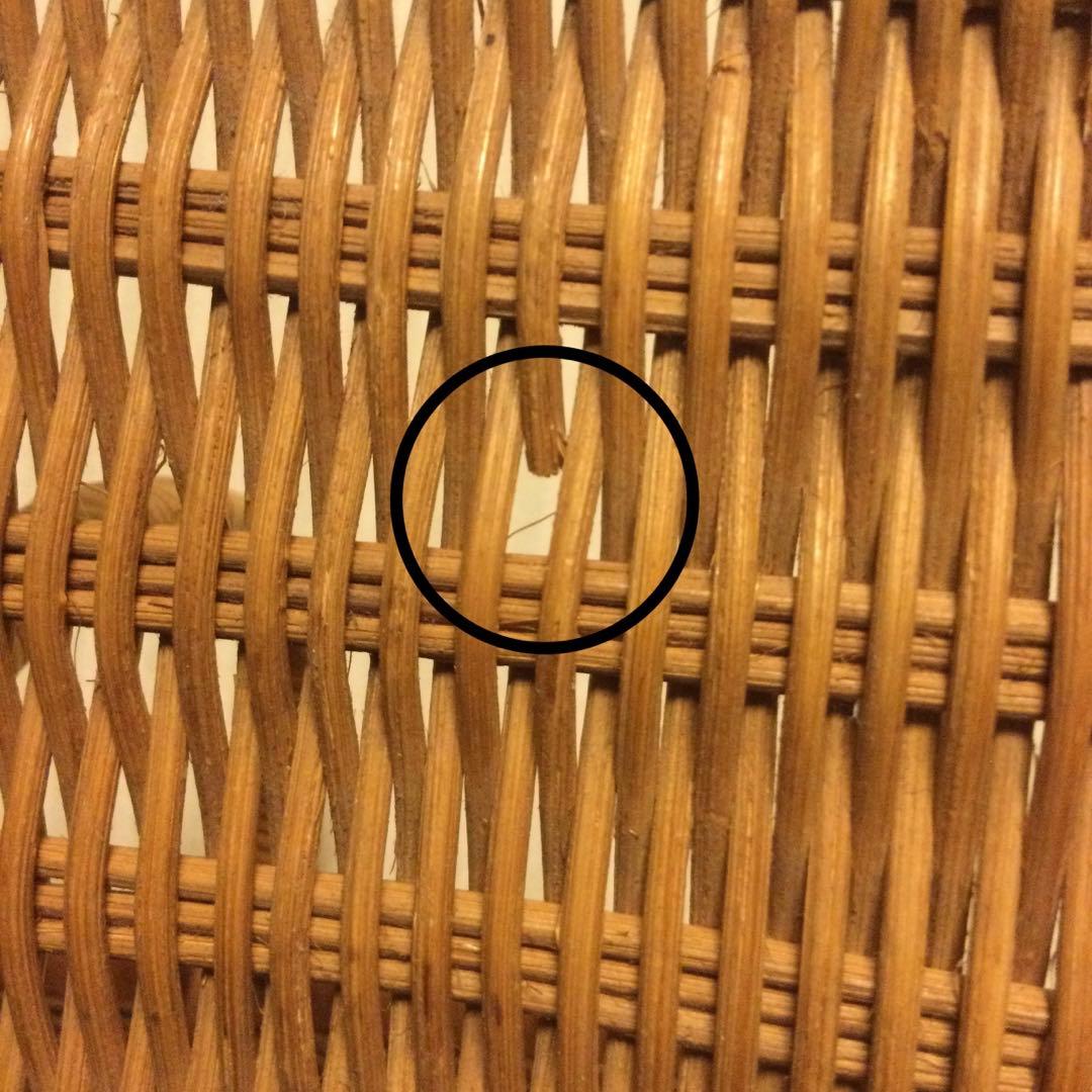 天然ラタン 蓋付きバスケット　大きいサイズ　ピクニックバスケット