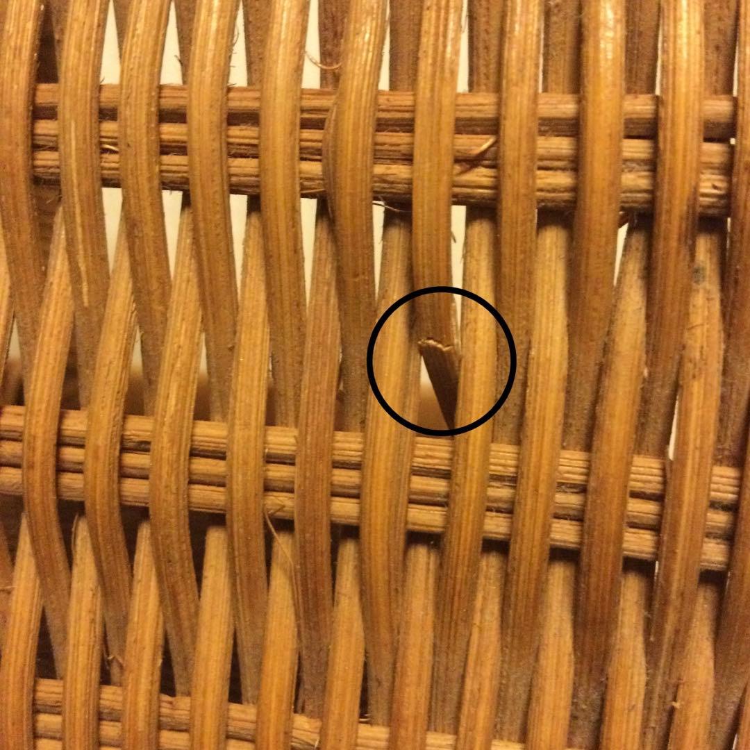 天然ラタン 蓋付きバスケット　大きいサイズ　ピクニックバスケット