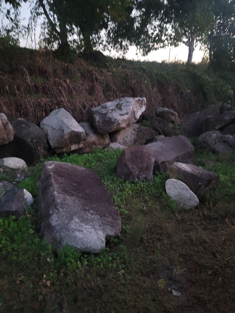 四国青をはじめ、全国の石が満載、200トンが激励