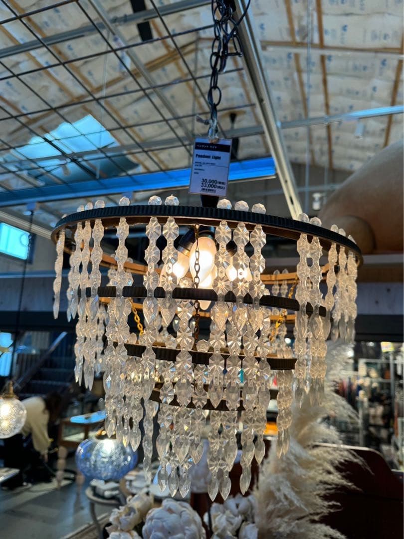 クリスタルビーズ シャンデリア 中型