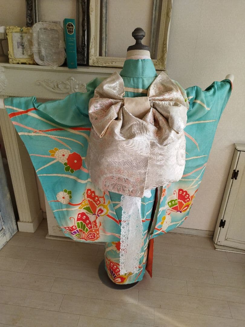 専用です☆アンティークブルーの着物単品☆ハーフ成人式☆七五三