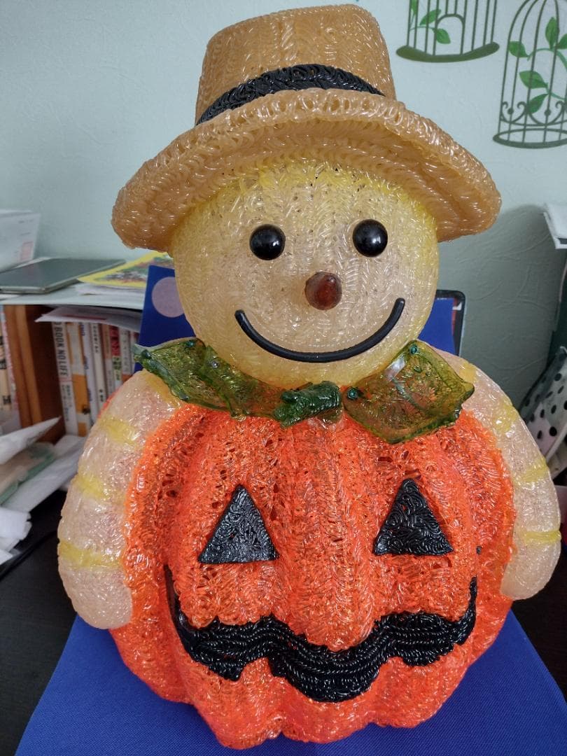 ハロウィン 大型 カボチャライト ガラス製 ガラス細工 照明 装飾