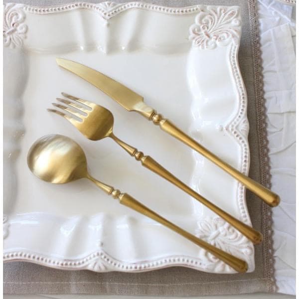 しましま　PARIS　スプーン・フォーク・ナイフ　2セット