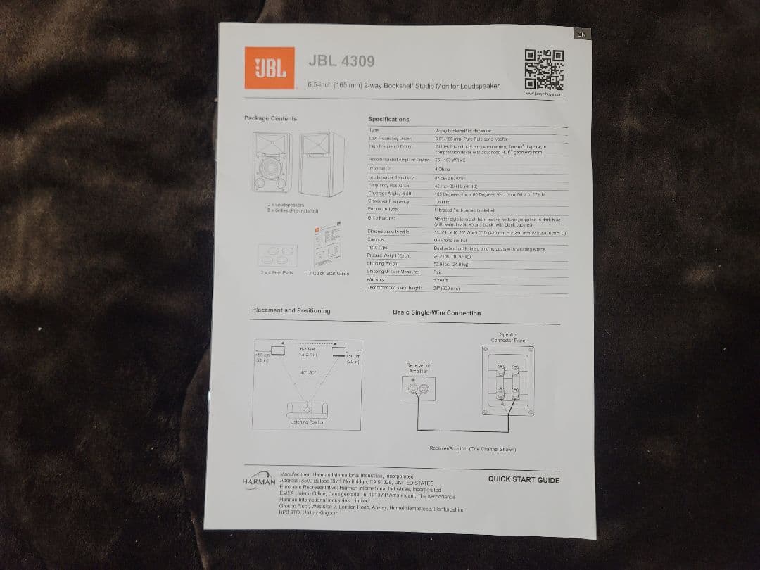 JBL 4309 アコースティック ブックシェルフ スピーカーペア(美品)