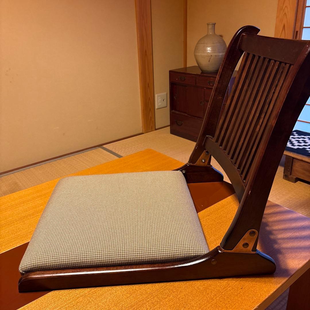 ダークブラウン スラットバック座椅子２脚組