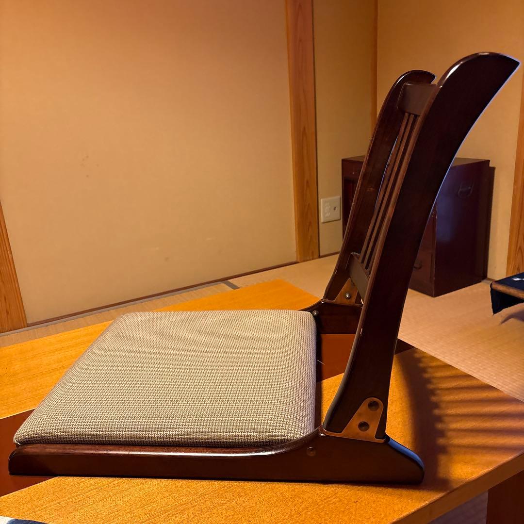 ダークブラウン スラットバック座椅子２脚組