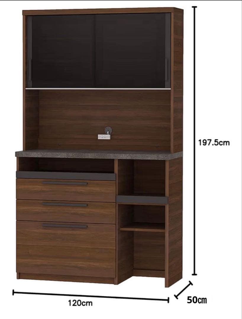 【最終値下げ】パモウナ食器棚SY 幅120cm 奥行50cm