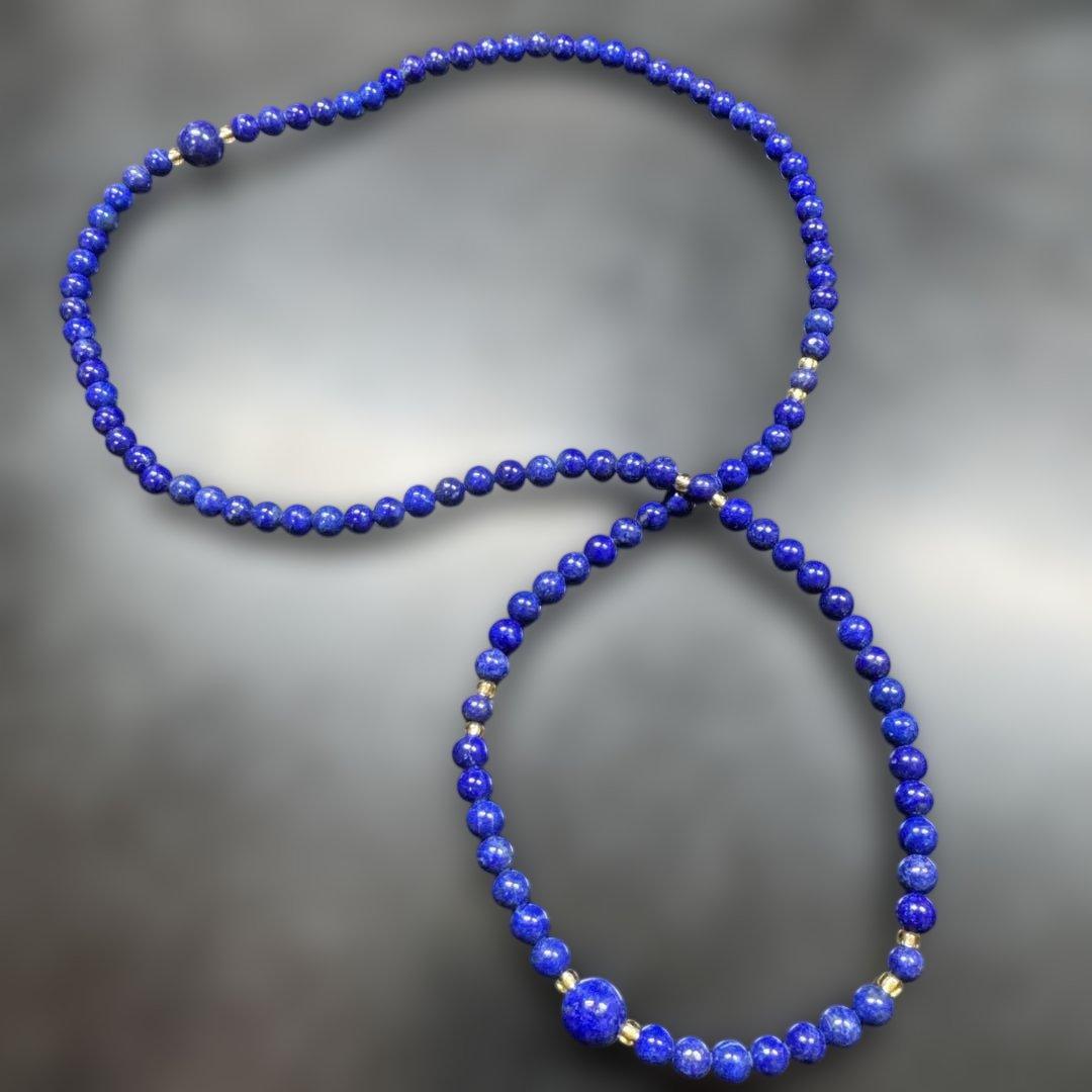 ⭐️ラピスラズリ 3連ネックレス・お念珠
