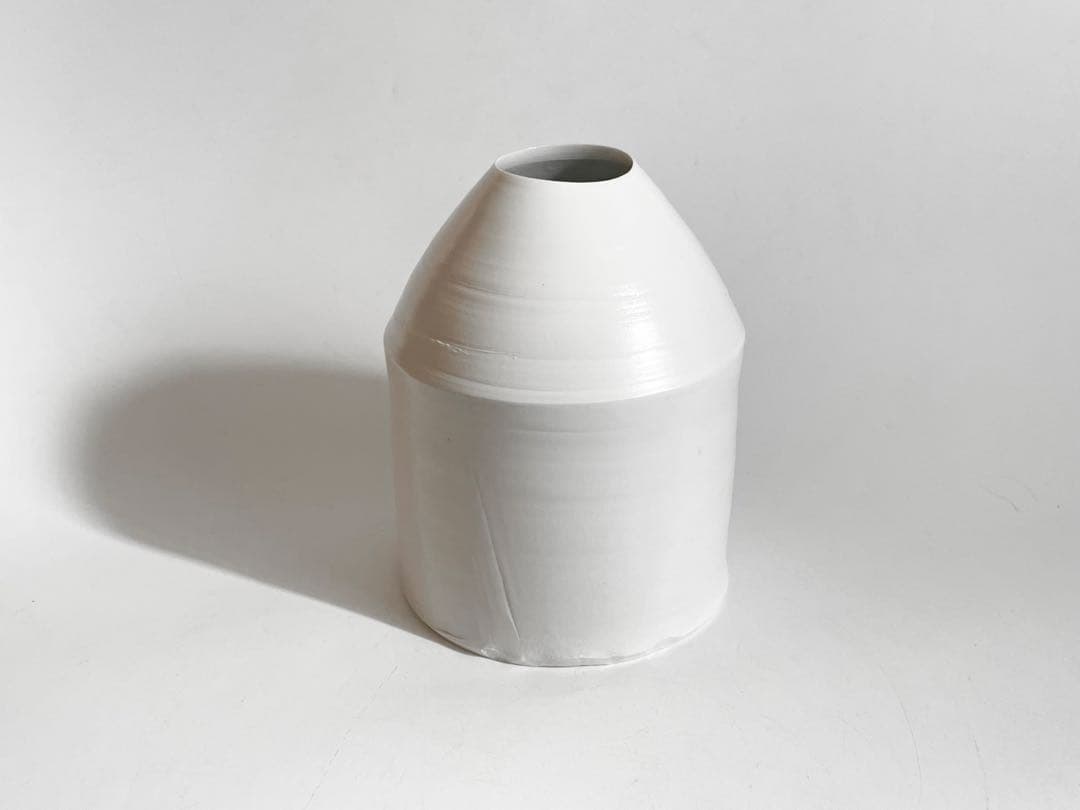 陶芸家　黒田泰蔵　白磁　花入　花瓶　花生　共箱