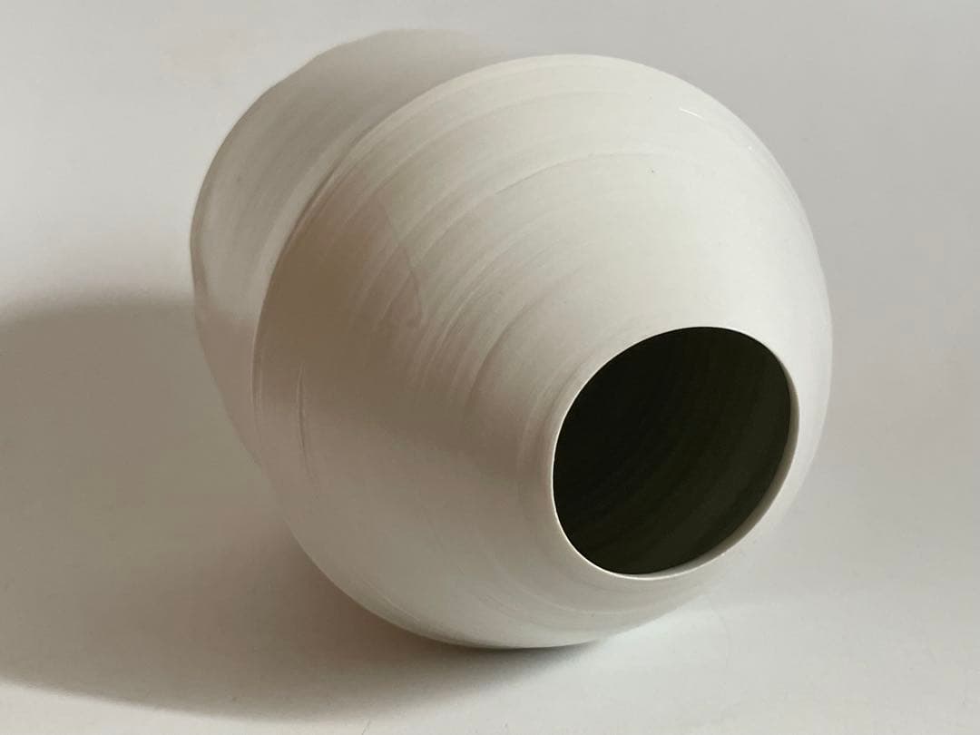 陶芸家　黒田泰蔵　白磁　花入　花瓶　花生　共箱