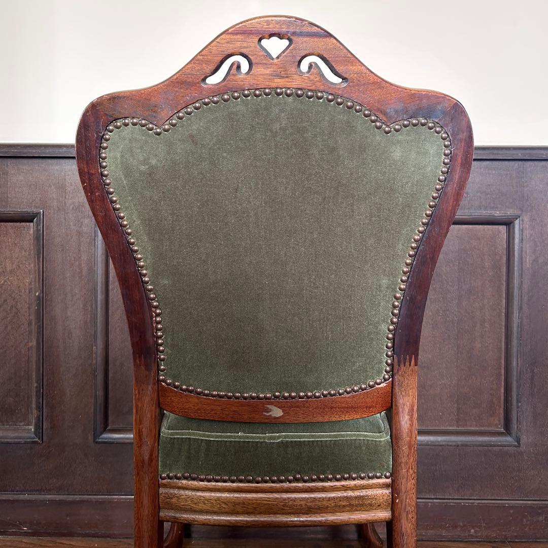 【あ】アンティーク ベロアチェア 2脚セット③