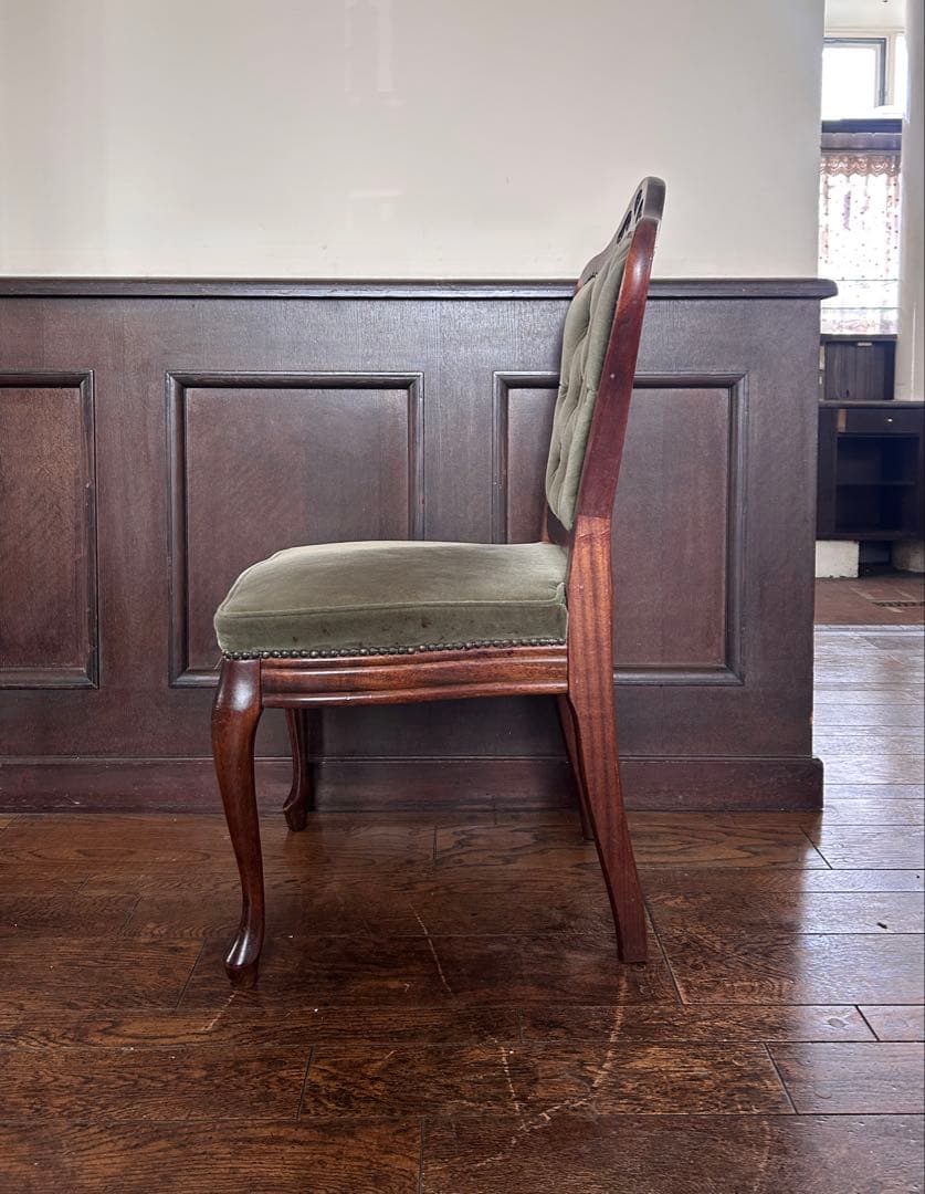 【あ】アンティーク ベロアチェア 2脚セット③