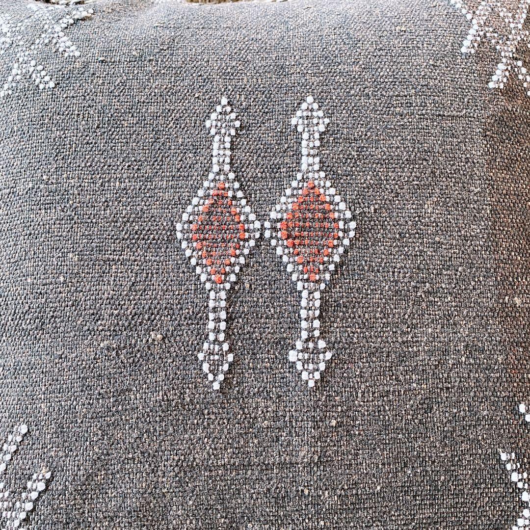 モロッコ製 カクタスシルク サブラ クッションカバー 約46×51cm