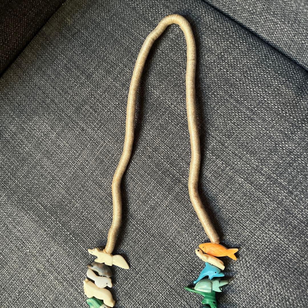 インディアンジュエリー　ズニ族　フェティッシュ　ネックレス　アニマル