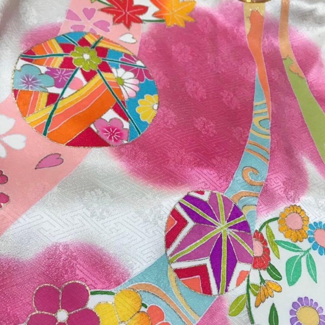 七五三　女の子　3歳　着物　カバン　草履　長襦袢セット　日本製　テフロン加工済み