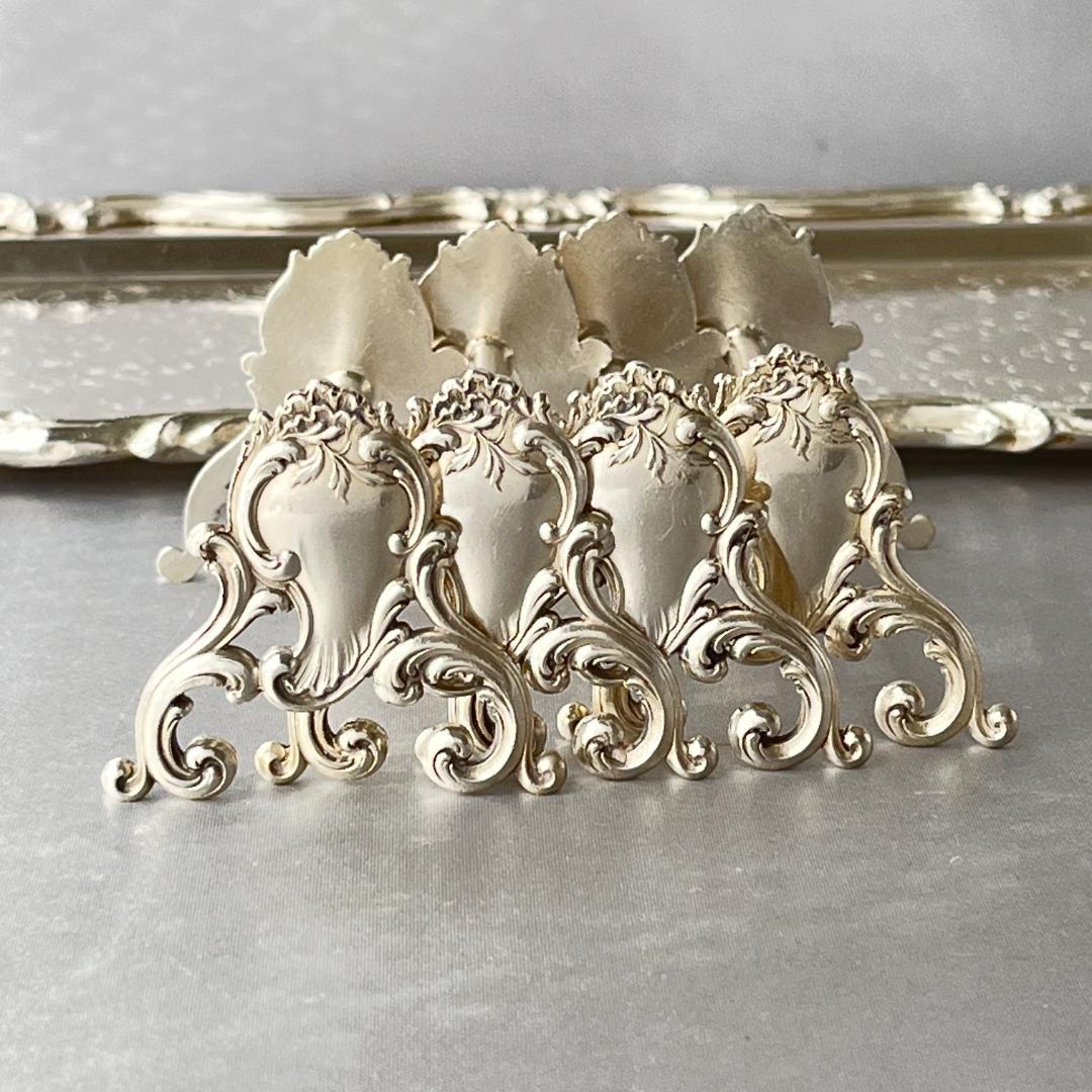 【仏蘭西】 ルイ15世様式 ナイフレスト 4個組 Louis XV