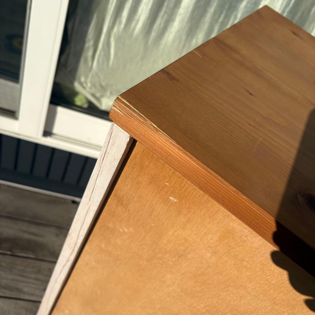 北欧レトロ カントリー家具 天然木キャビネット 6マス収納 飾り棚 ボックス収納