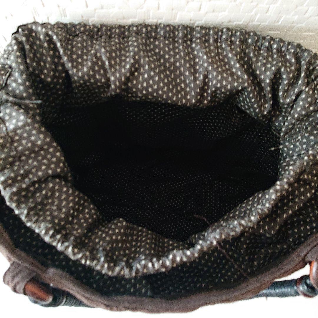 多彩な色合いの紬 着物リメイク トートバッグ ハンドメイド 編み込みデザイン