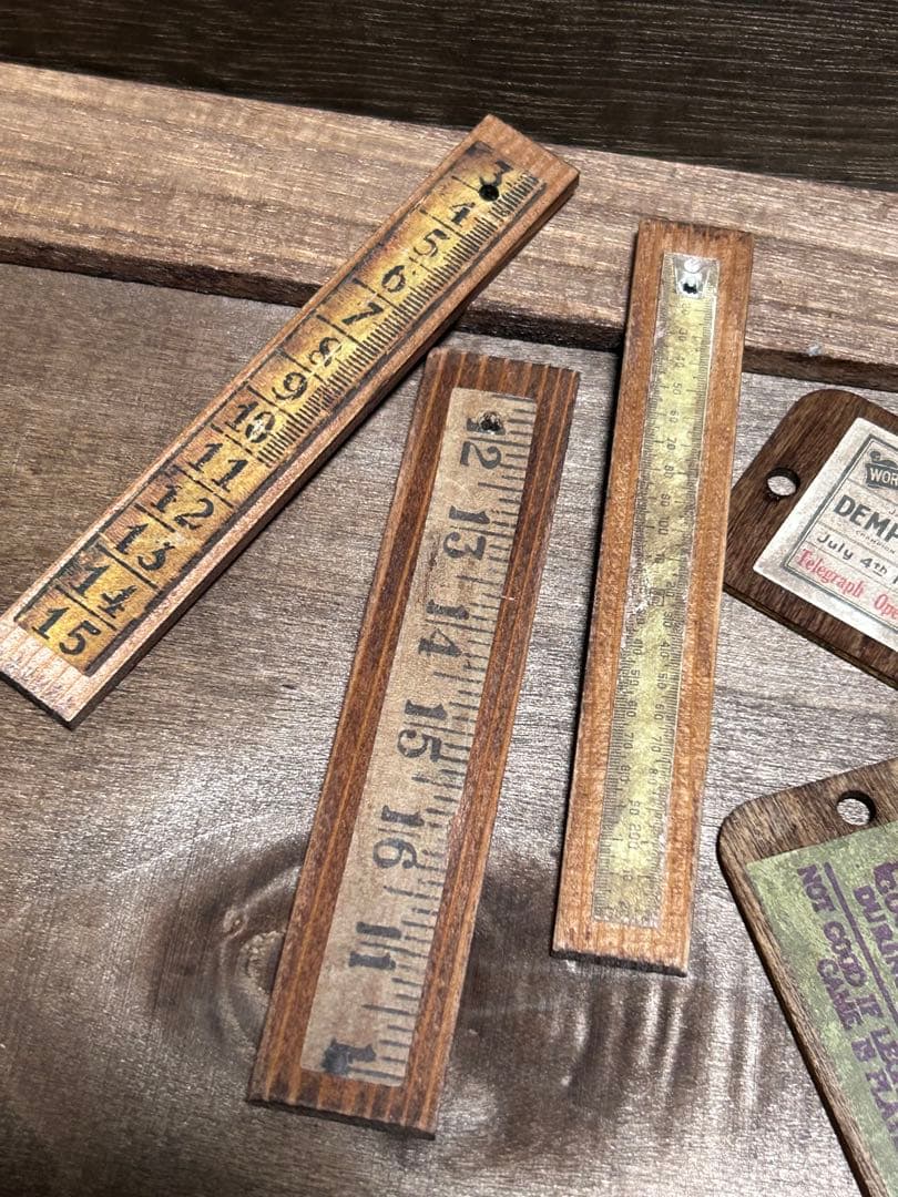 レトロウッドタグ　7枚 No.1014