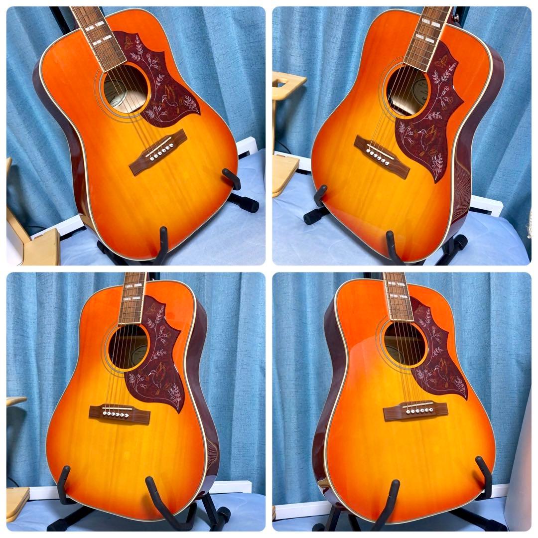 【牛骨☆エレアコ】Epiphone☆ハミングバード！【弾き易く調整☆新品の弦】