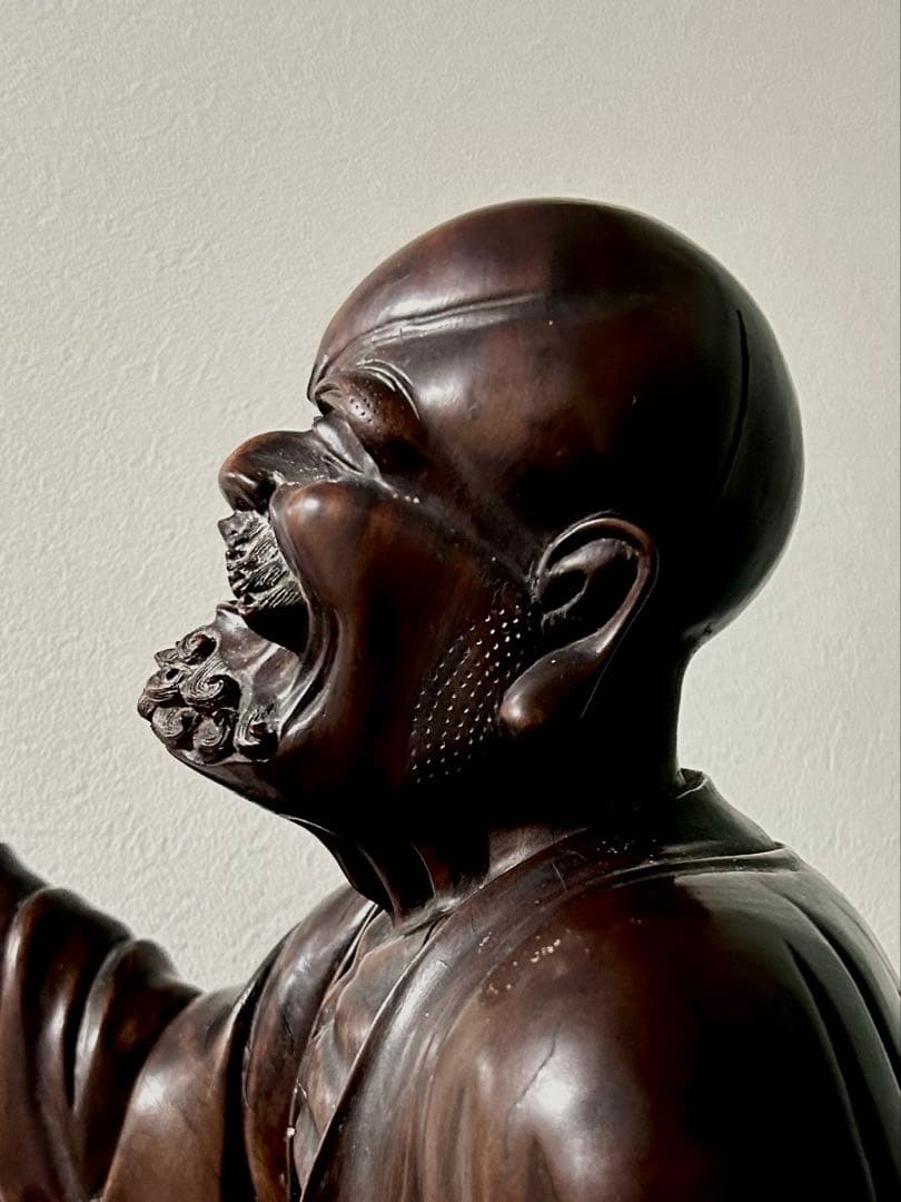 中国 時代 銘木紫檀 羅漢 坐像 阿羅漢 座像 10kg 43.5cm