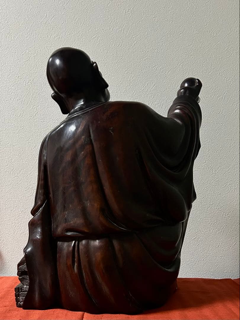 中国 時代 銘木紫檀 羅漢 坐像 阿羅漢 座像 10kg 43.5cm